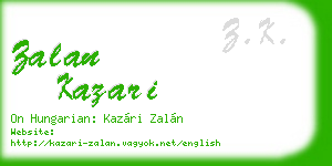 zalan kazari business card